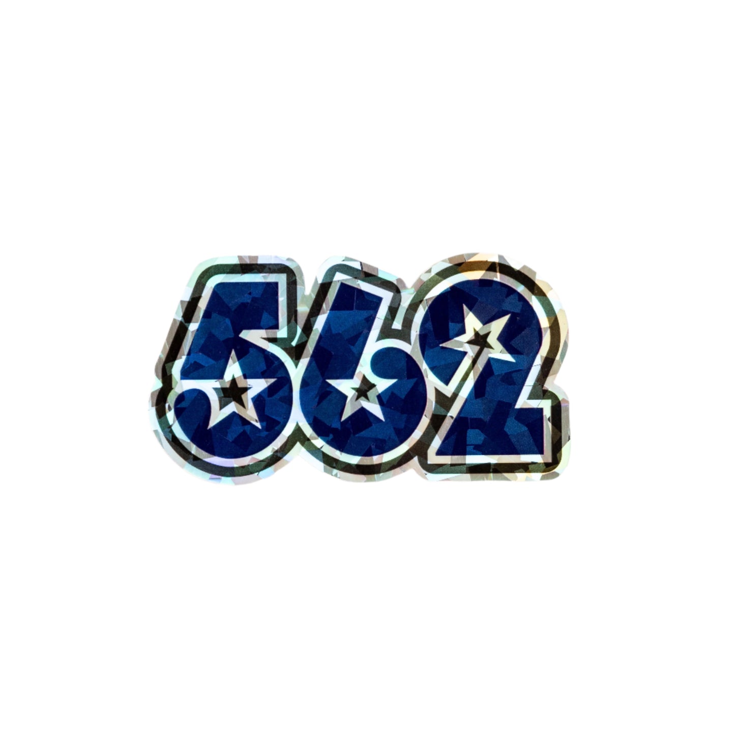 562 Navy Holographic Crystal Sticker
