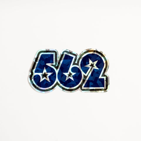 562 Navy Holographic Crystal Sticker