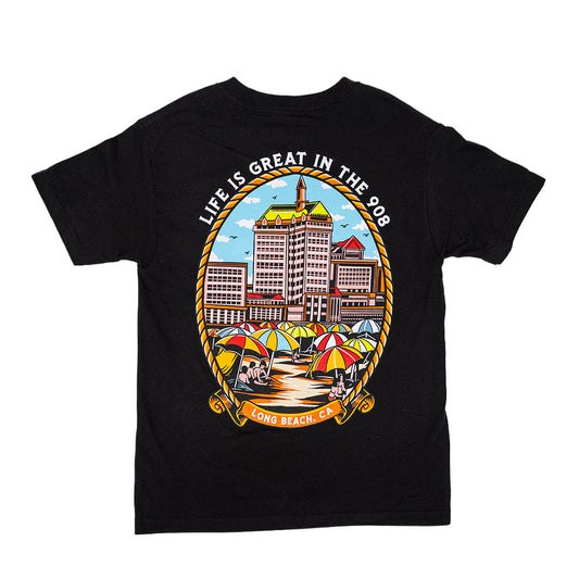 Long Beach Clothing Co. X LB908 Men's Black T-Shirt