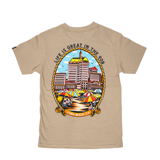 Long Beach Clothing Co. X LB908 Men's Sand T-Shirt