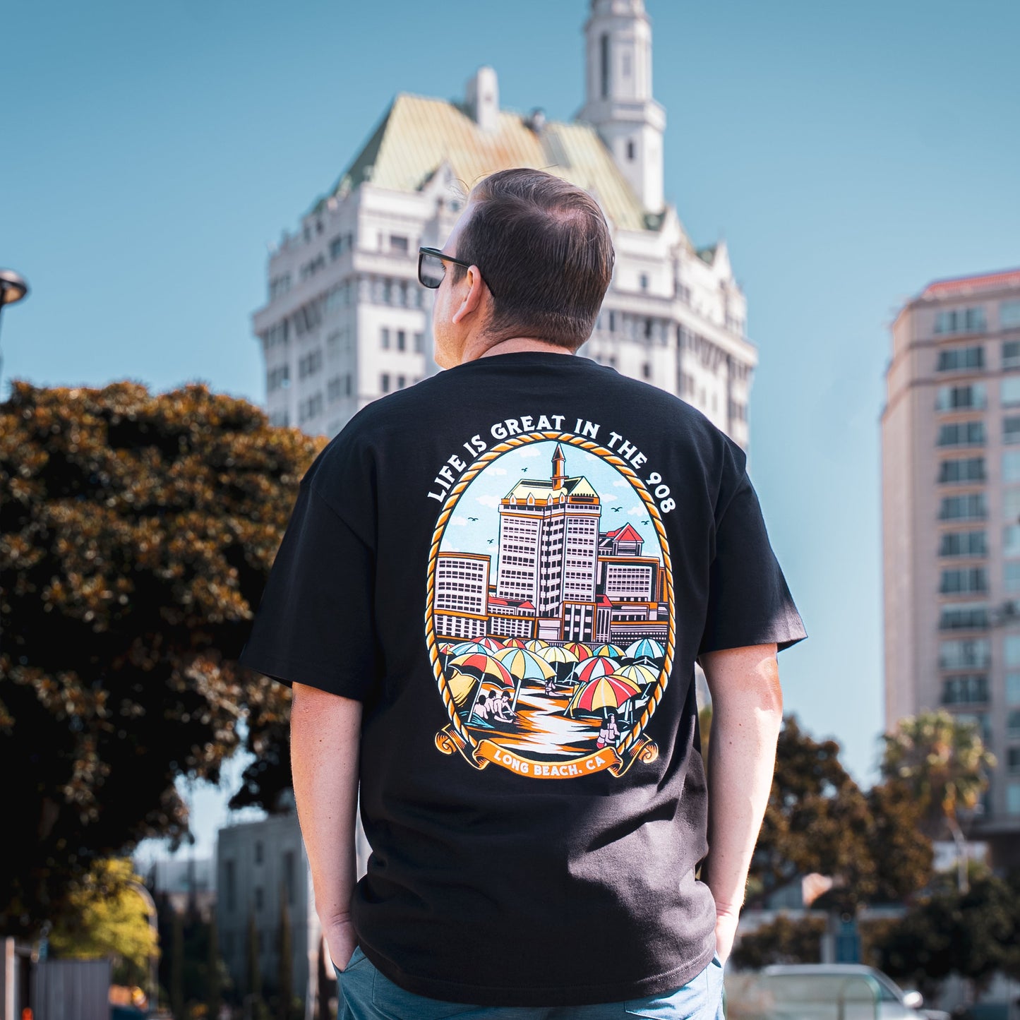 Long Beach Clothing Co. X LB908 Men's Black T-Shirt