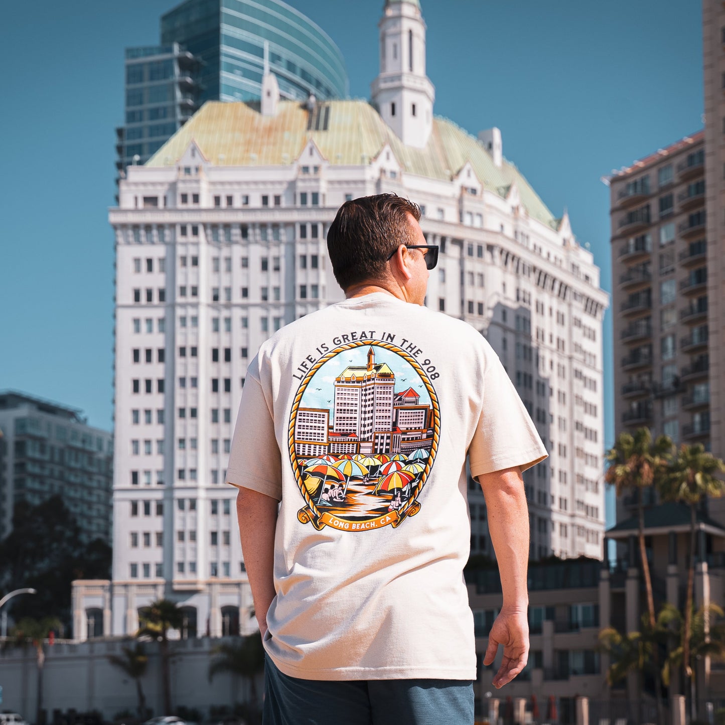 Long Beach Clothing Co. X LB908 Men's Sand T-Shirt