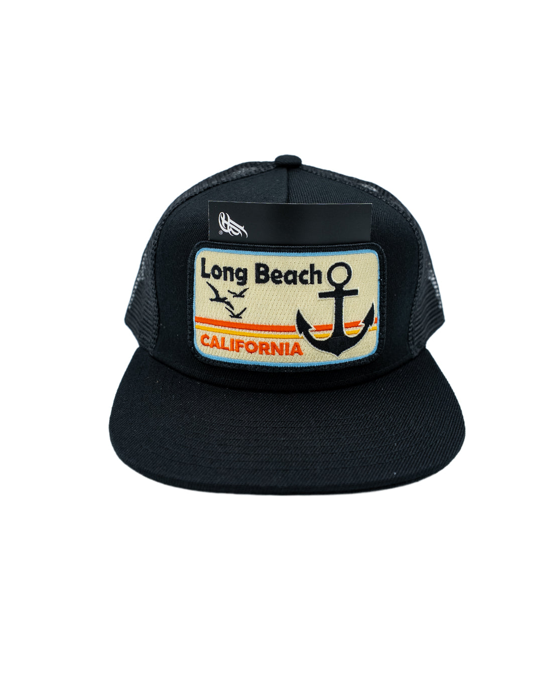 Long Beach Pocket ANCHOR Black Trucker Hat