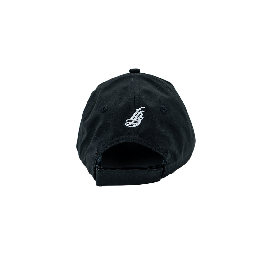Cursive LB Black Performance Unstructured Dad Hat