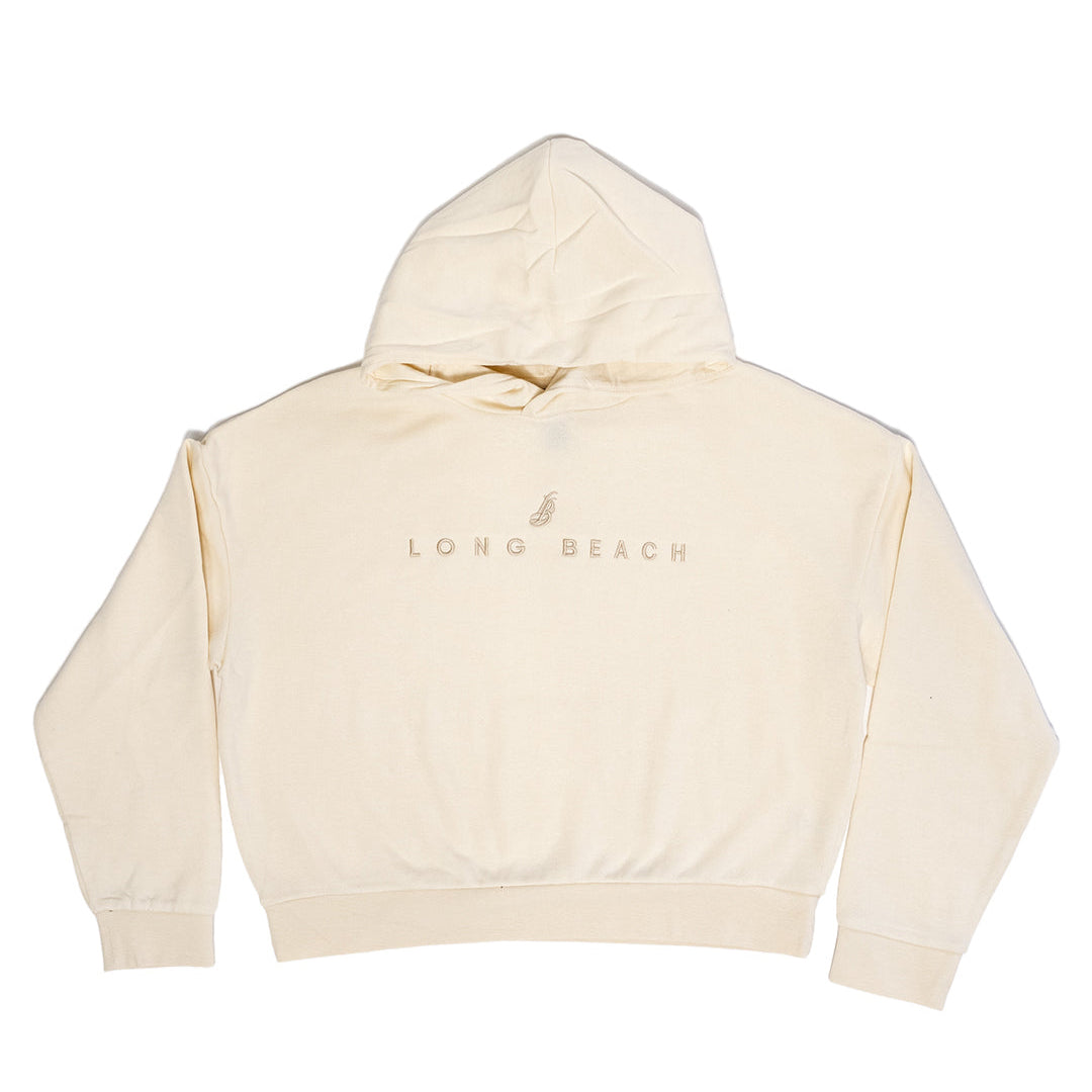 Women's Embroidered Bone Hoodie