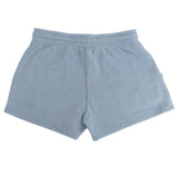 Women's Misty Blue Cursive LB Fleece Shorts