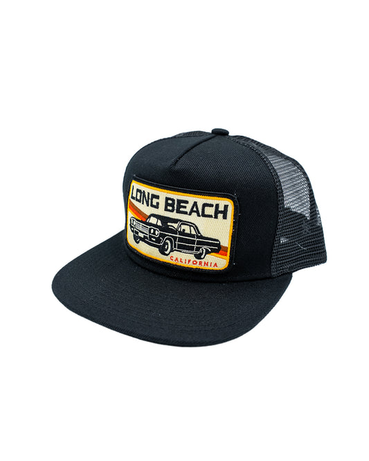 Long Beach Pocket CAR Black Trucker Hat