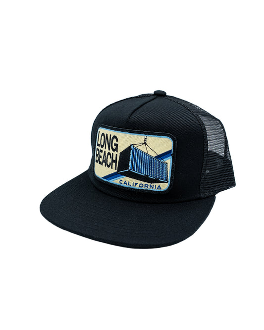 Long Beach Pocket SHIPPING CONTAINER Black Trucker Hat