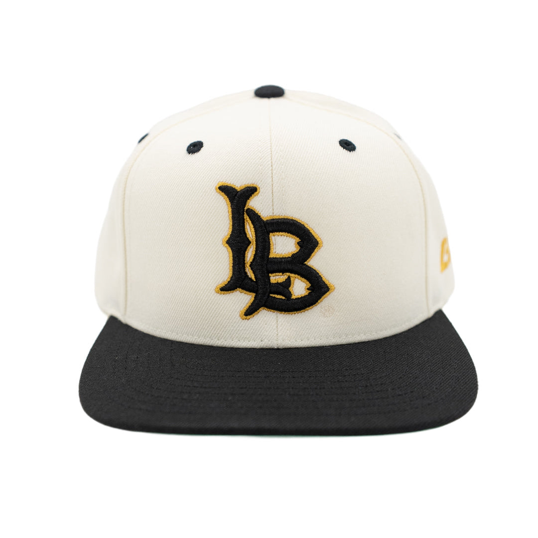 Classic LB Outline Cream Black Snapback- LBC Brand