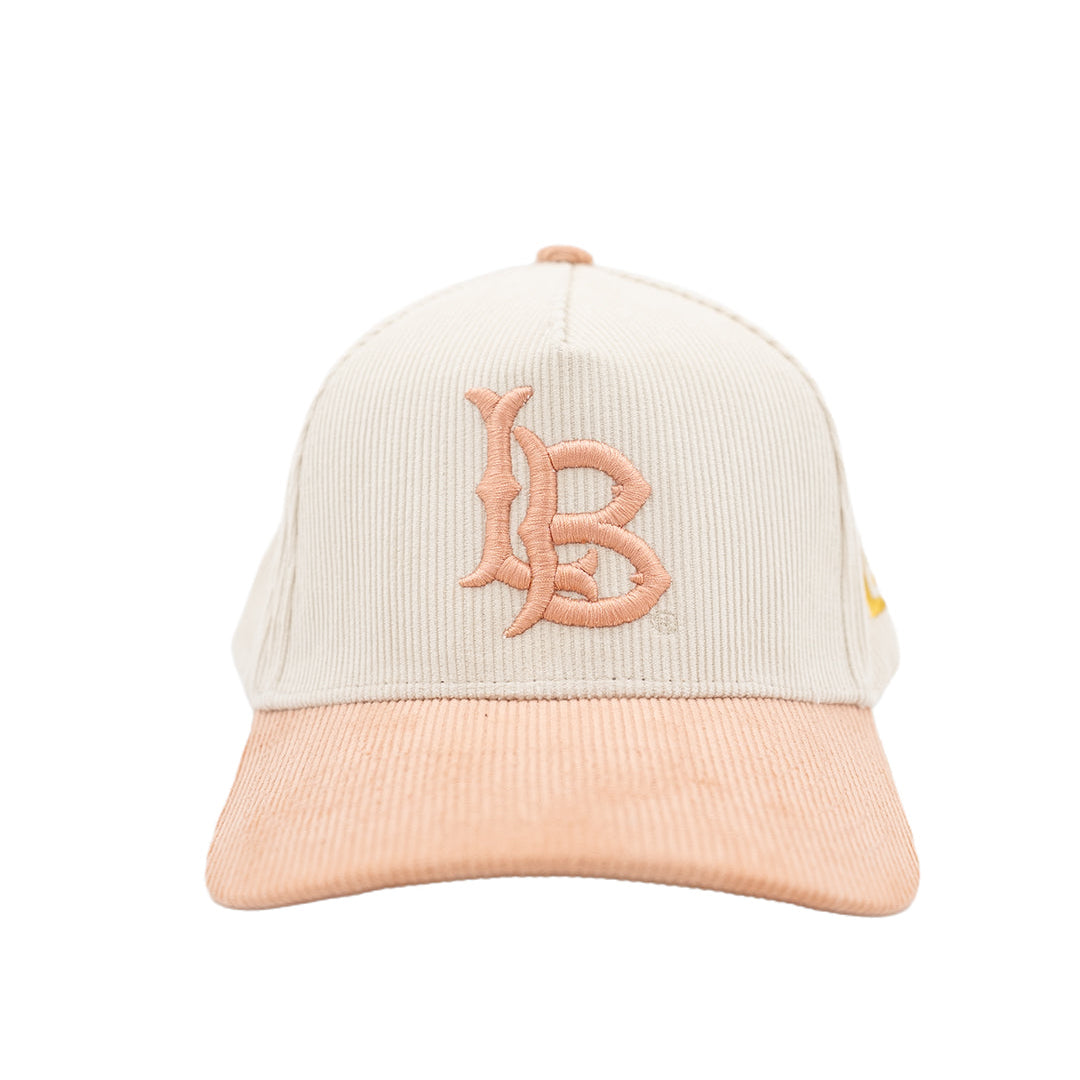 Corduroy LB Cream Pink Snapback- LBC Brand
