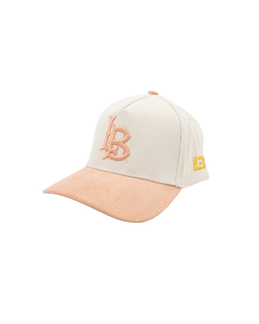 Corduroy LB Cream Pink Snapback- LBC Brand