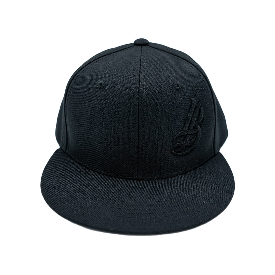 Cursive LB All Black Snapback