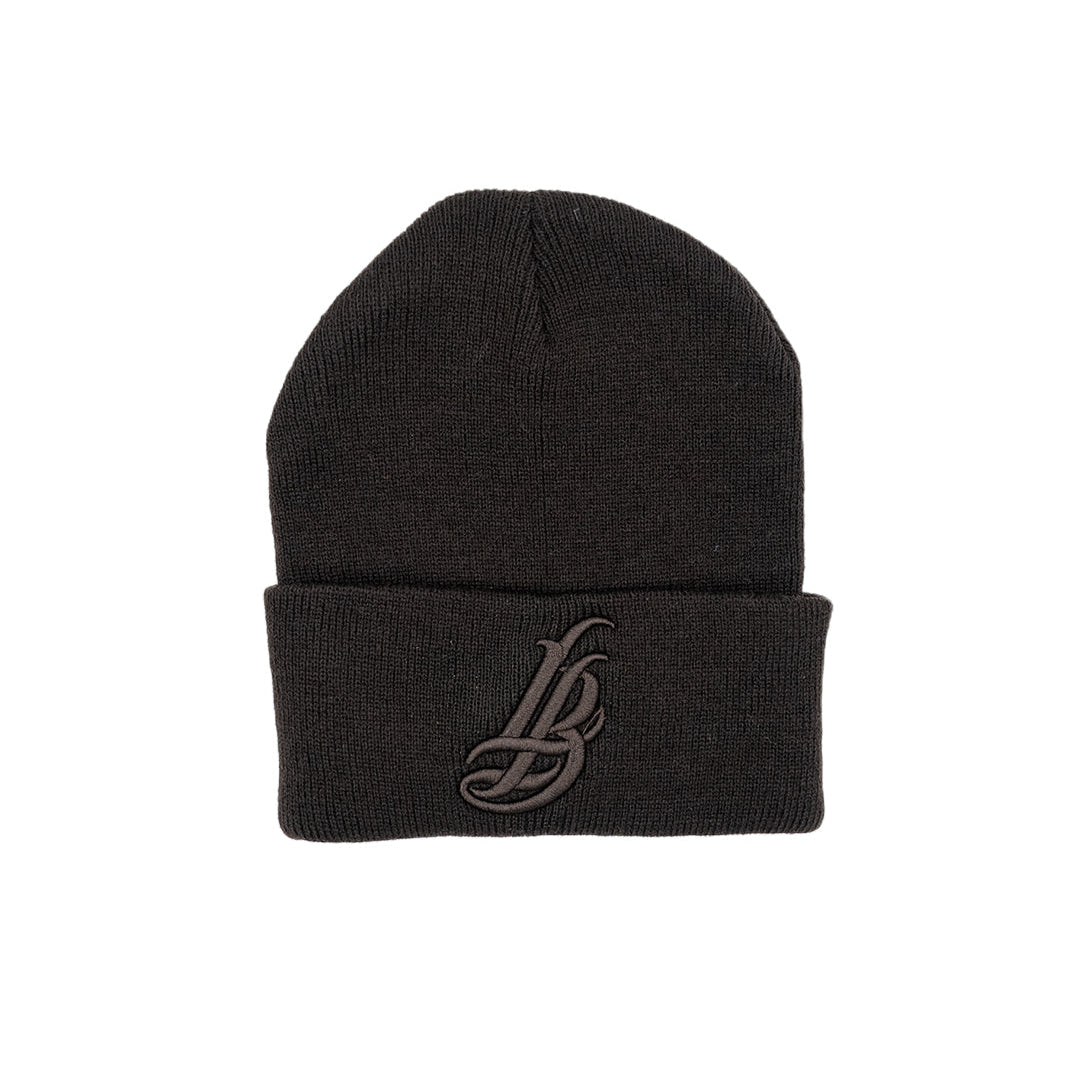 Cursive LB All Brown Long Beanie