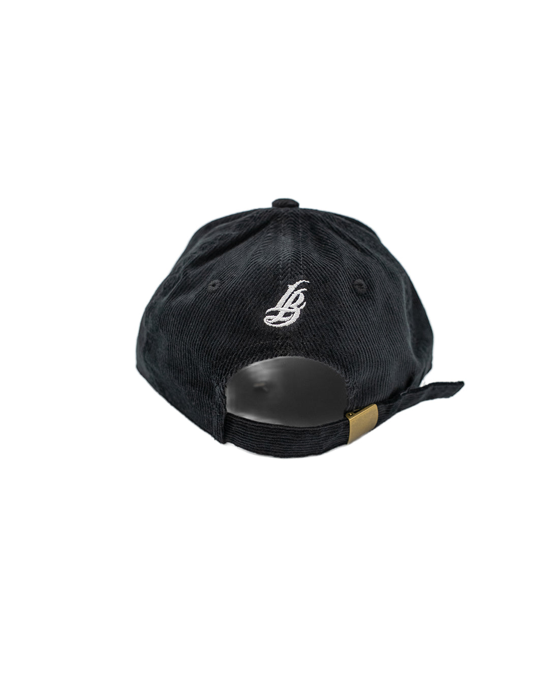 Cursive LB Black Corduroy Baseball Hat