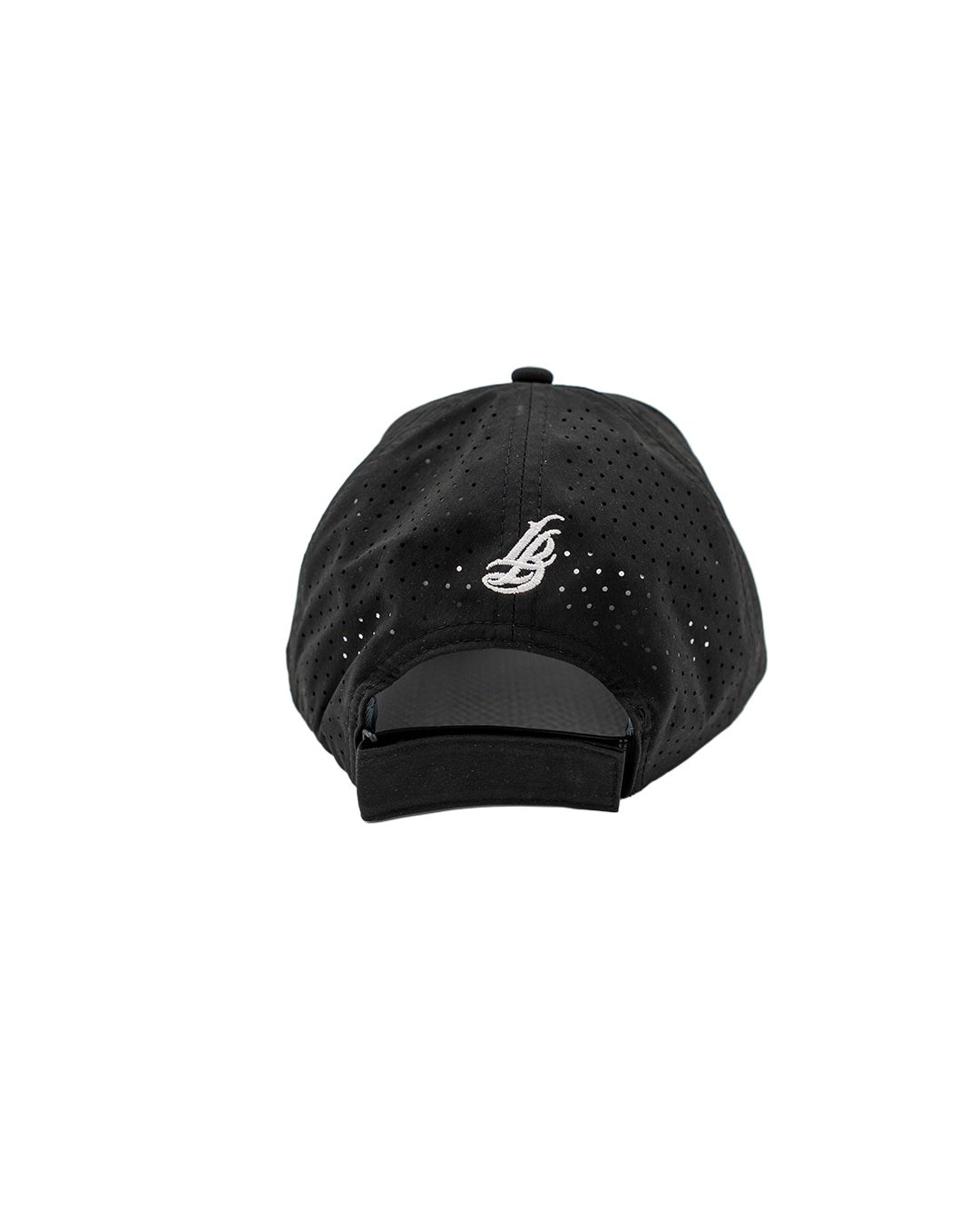 Cursive LB Black Performance Perforated Snapback