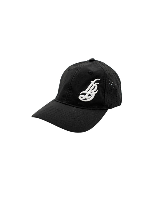 Cursive LB Black Performance Perforated Snapback