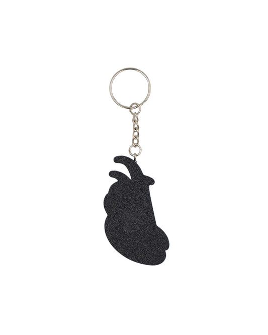 Cursive LB Black & White Keychain