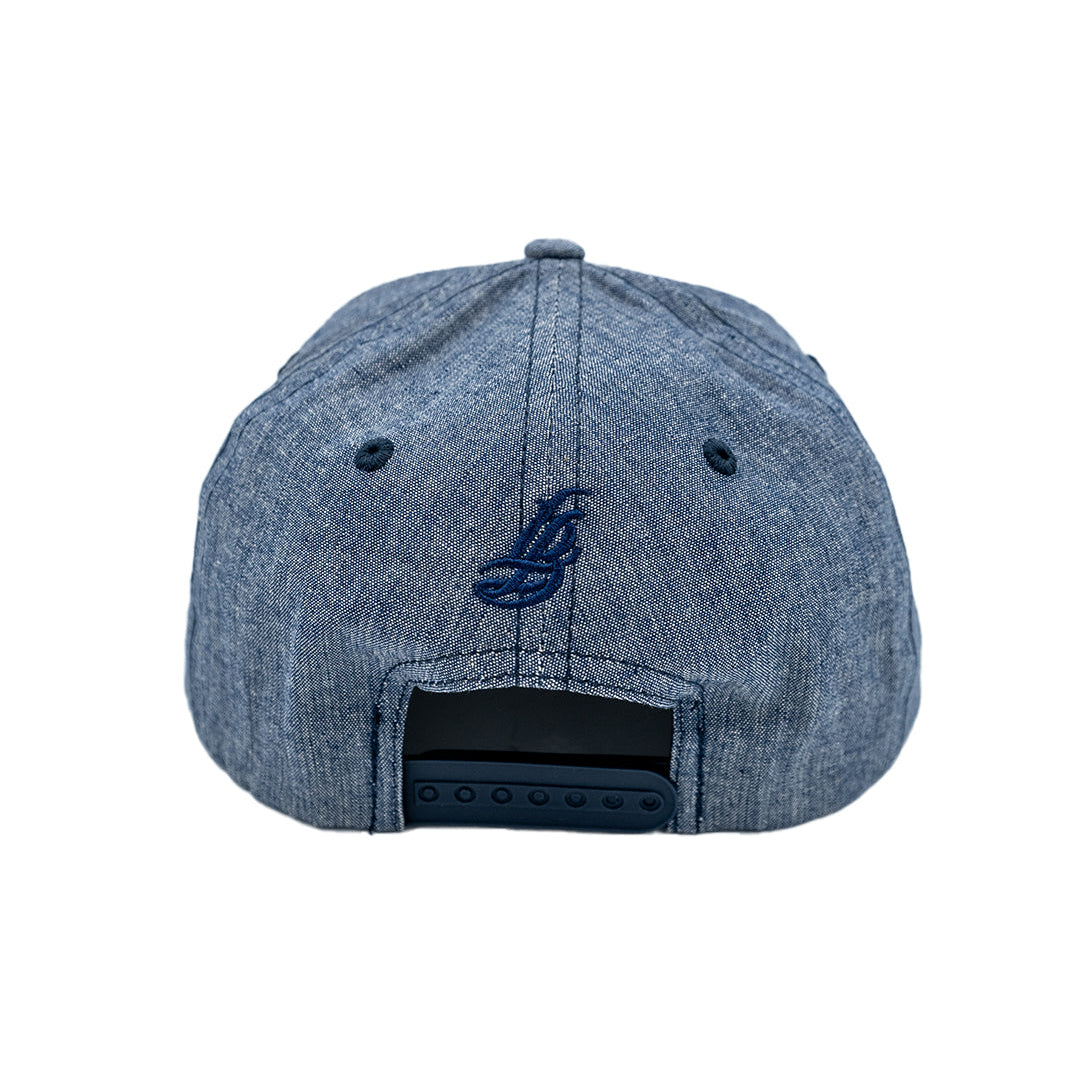 Cursive LB Blue Denim Snapback
