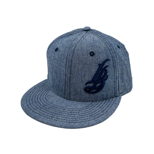 Cursive LB Blue Denim Snapback