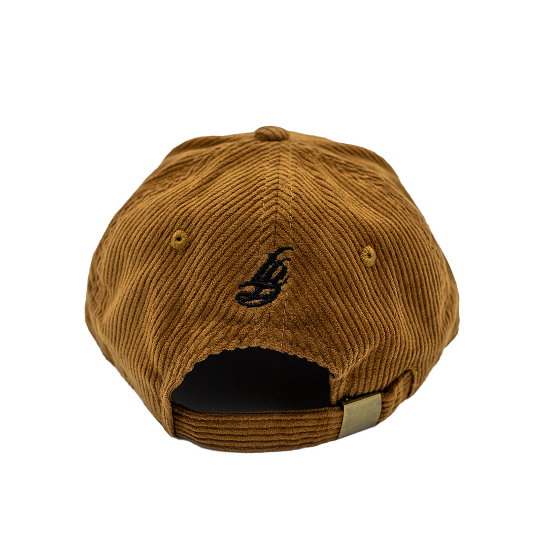 Cursive LB Bronze Corduroy Baseball Hat