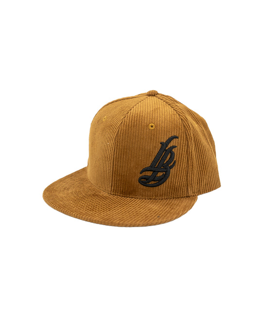 Cursive LB Bronze Corduroy Snapback
