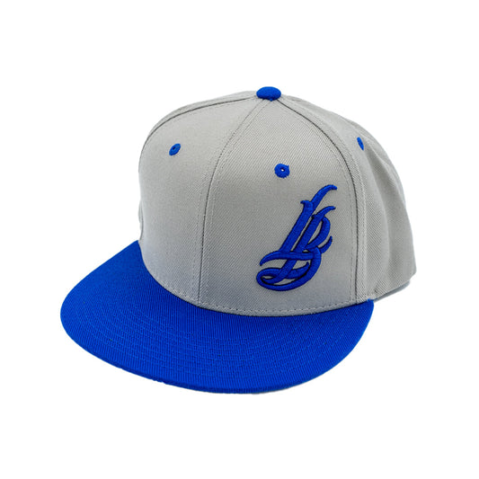 Cursive LB Grey & Royal Snapback