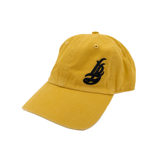 Cursive LB Mustard Unstructured Dad Hat