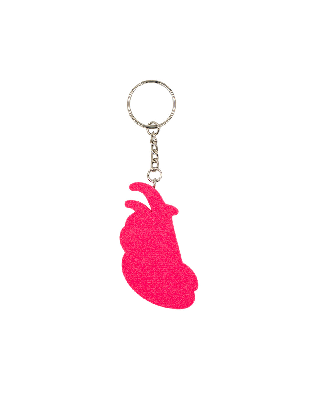 Cursive LB Pink & White Keychain