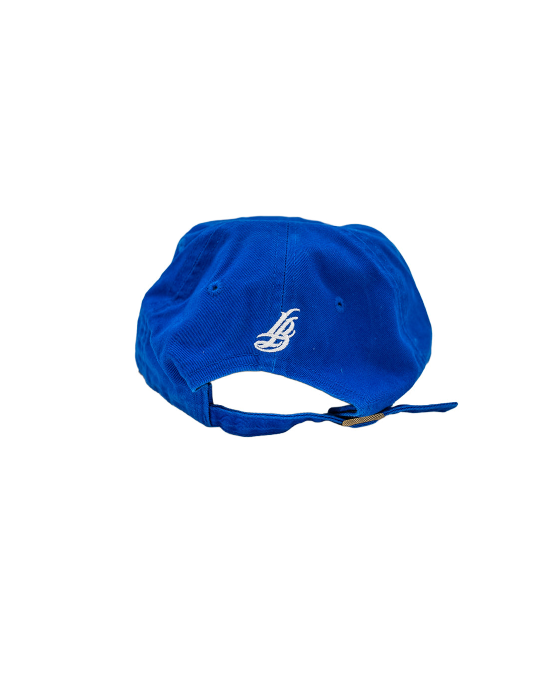 Cursive LB Royal Blue Unstructured Dad Hat