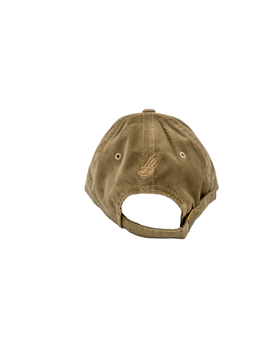 Cursive LB Tan Corduroy Baseball Hat
