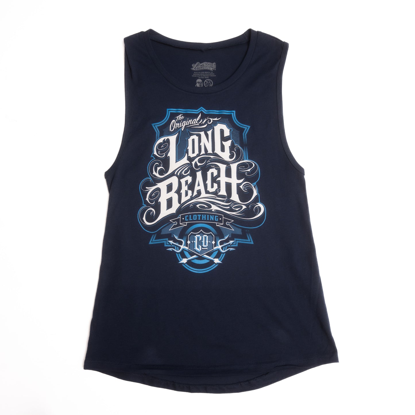 Oil Logo Women's Navy Muscle Tank Top