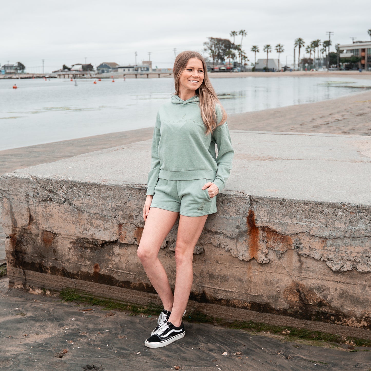 Women's Embroidered Sage Hoodie