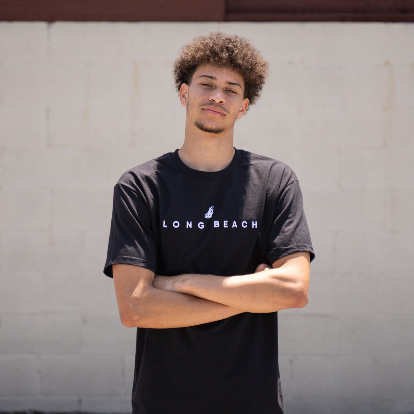 Embroidered Men's Black T-Shirt