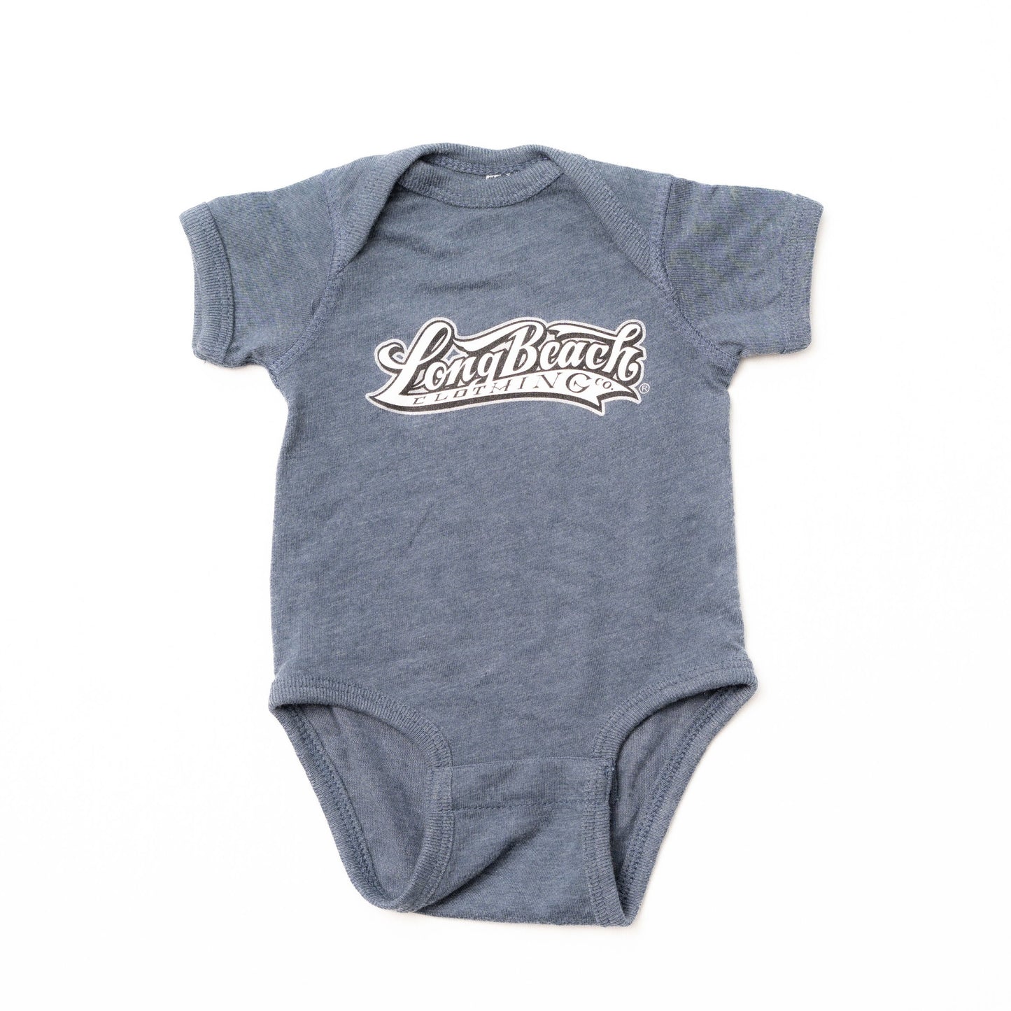 OG Logo Heather Denim Baby Onesie