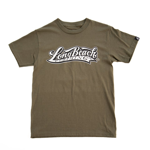 Long Beach Clothing Co. Logo Men's Military Green T-Shirt