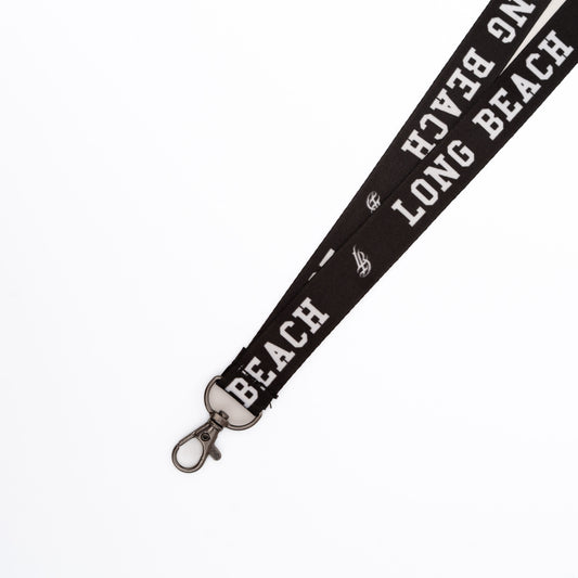 Long Beach Black Lanyard