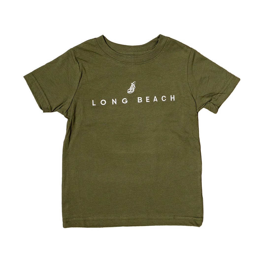 Embroidered Toddler Military Green T-Shirt