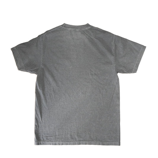 Embroidered Typewriter Men's Garment-Dyed Vintage Black T-Shirt