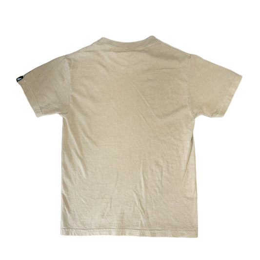 Embroidered Typewriter Men's Garment-Dyed Vintage Brown T-Shirt