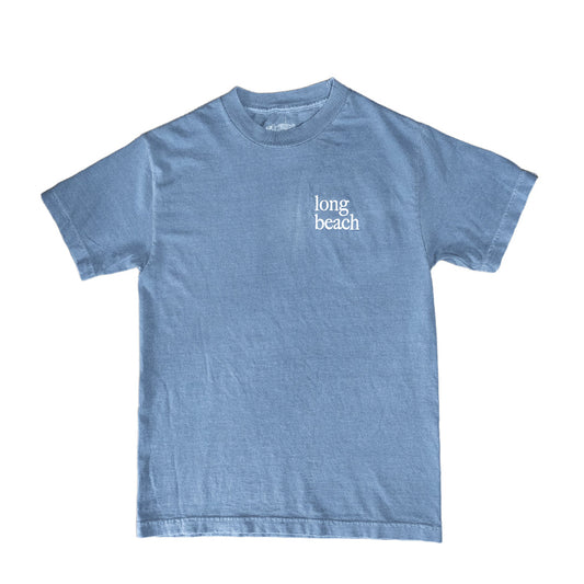 Embroidered Typewriter Men's Garment-Dyed Vintage Navy T-Shirt