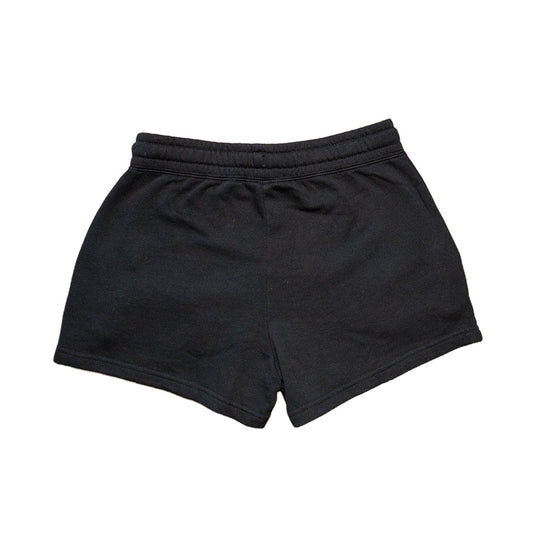 Embroidered Women's Long Beach Black Fleece Shorts