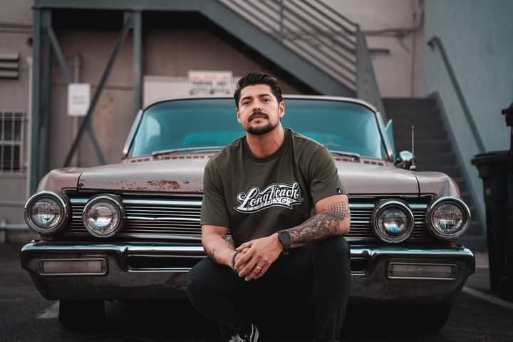 Long Beach Clothing Co. Logo Men's Military Green T-Shirt