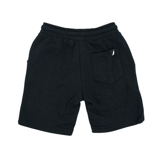 Youth's Black Cursive LB Fleece Shorts