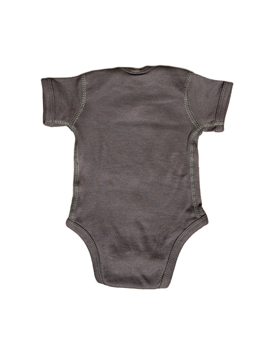 LBC Logo Charcoal Baby Onesie- Long Beach Coast
