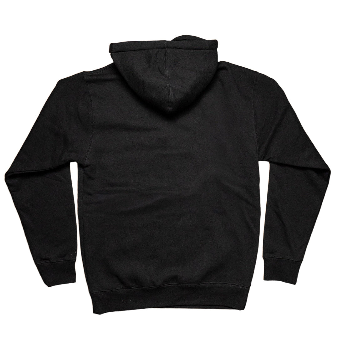 LBC Logo Men's Black Pullover Hoodie- Long Beach Coast