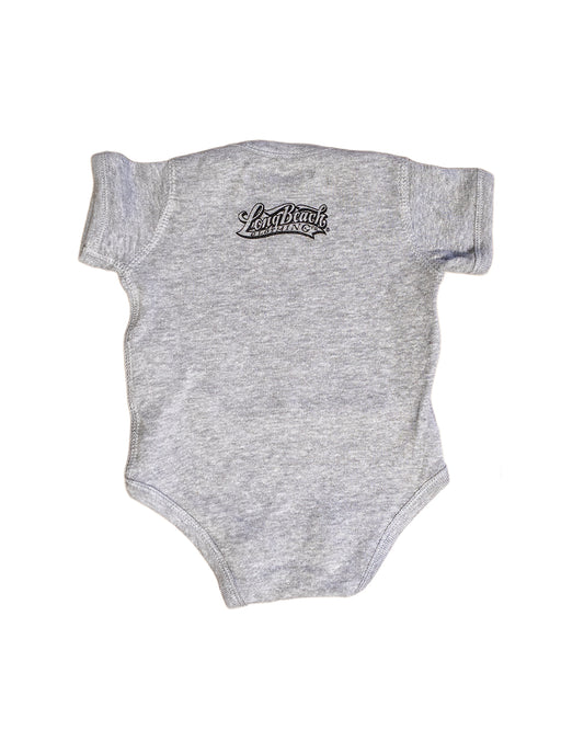 LB Don't Play Black Heather Grey Onesie