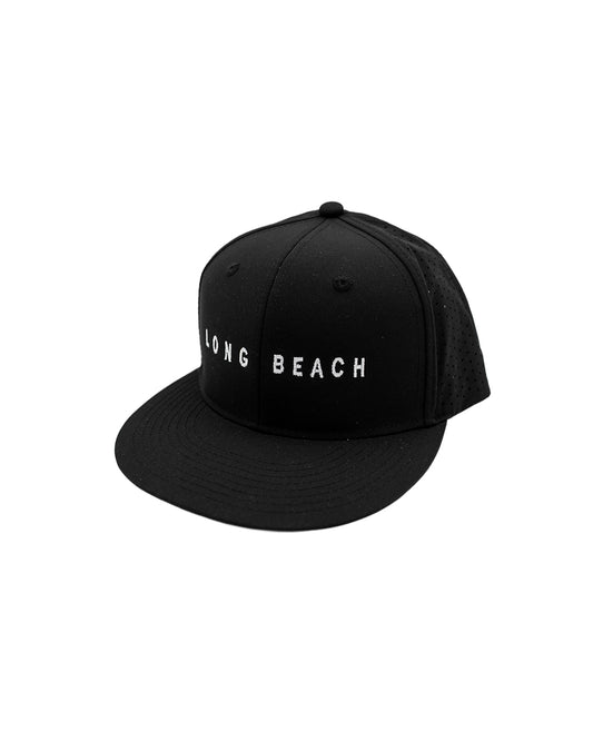 Long Beach Black Performance Perforated Snapback