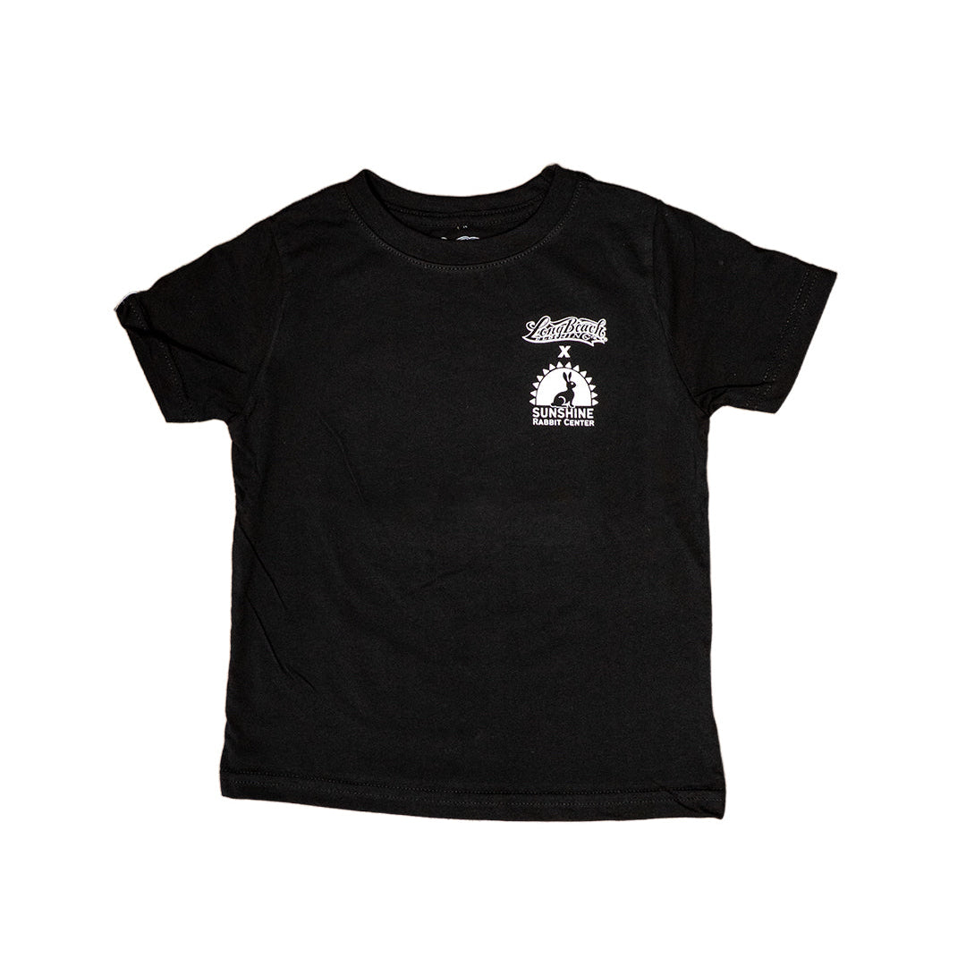 Long Beach Clothing Co x Sunshine Rabbit Center Toddler Black T-Shirt