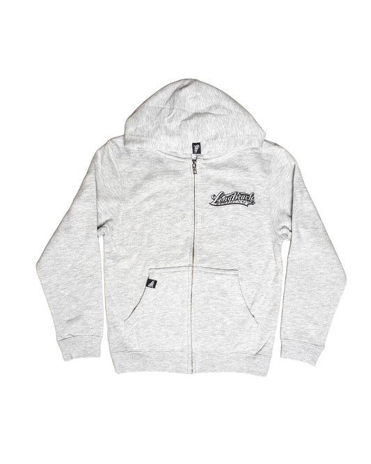 Long Live the Queen YOUTH Heather Grey Zip Up Hoodie