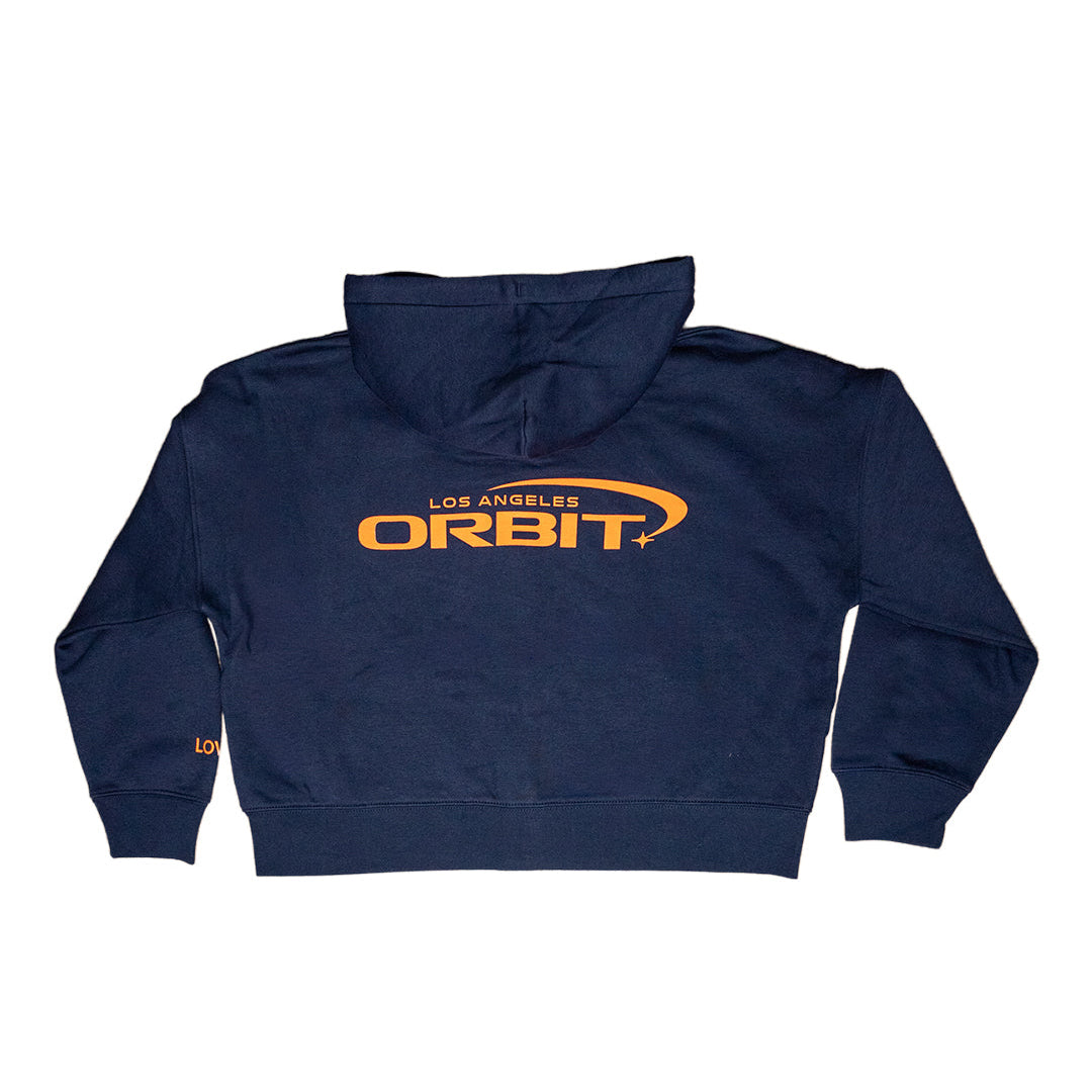 Los Angeles Orbit Women's Navy Zip-Up Hoodie